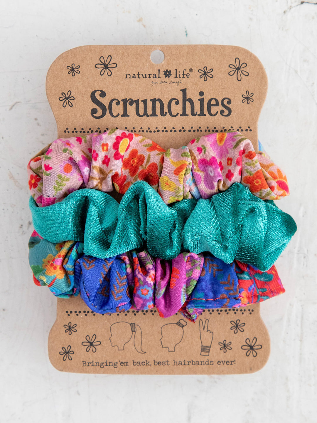 S/3 Scrunchies Rainbow