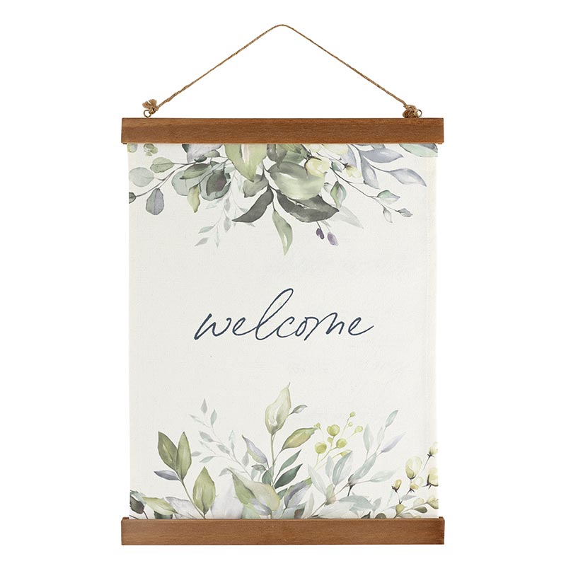 Wall Décor - Framed Canvas Banner - Welcome