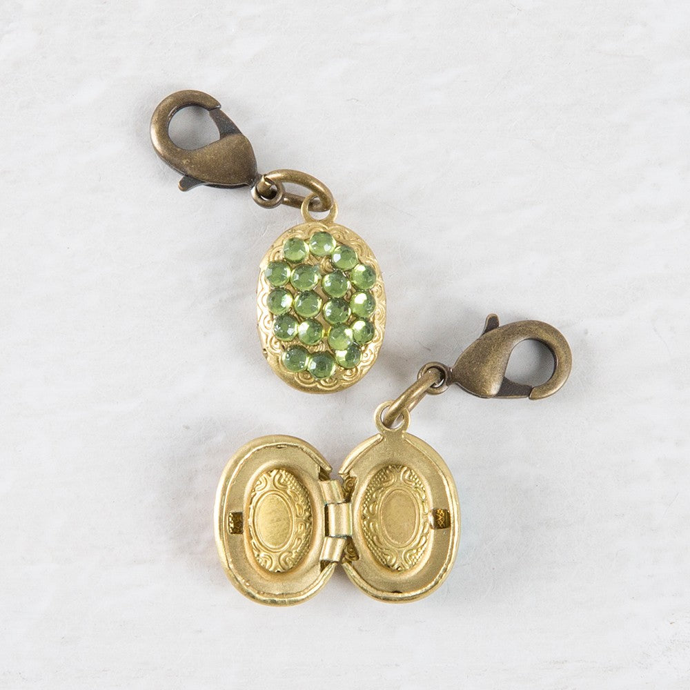 CHARM ADD ON JUNK MARKET LOCKET GRN