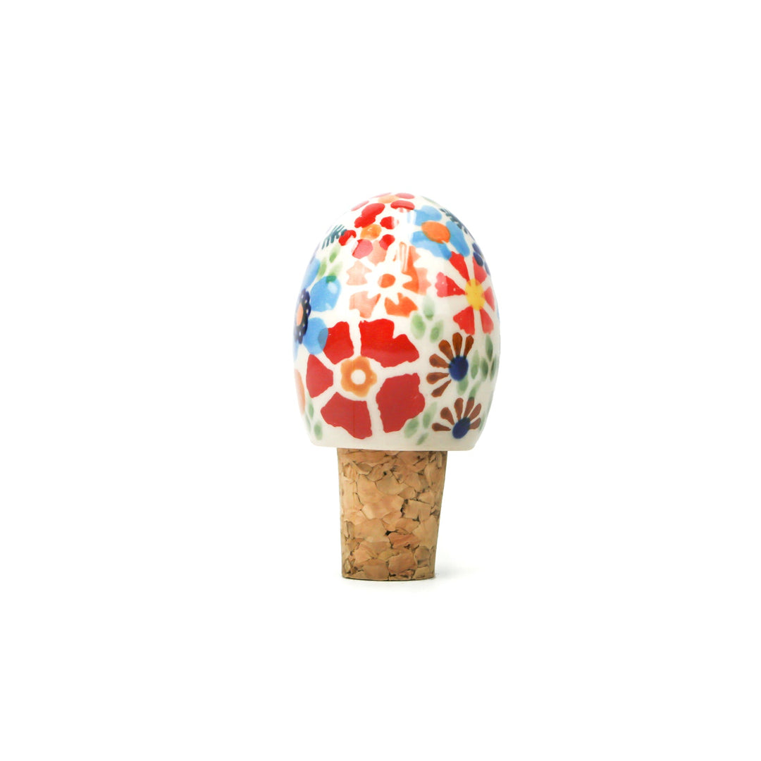 BOTTLE STOPPER EGG FLORAL SPECTACULAR