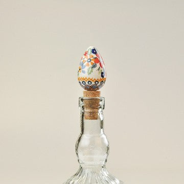 BOTTLE STOPPER TEARDROP FLORAL HEIRLOOM