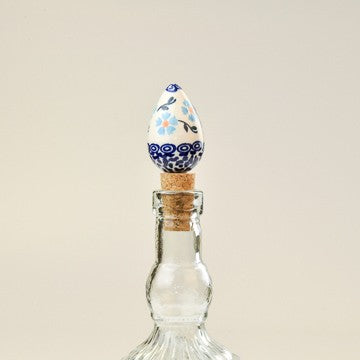 BOTTLE STOPPER TEARDROP HEAVENLY BLUE