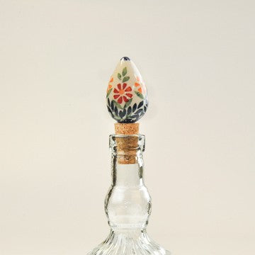 BOTTLE STOPPER TEARDROP SMALL SPRING SWIRL