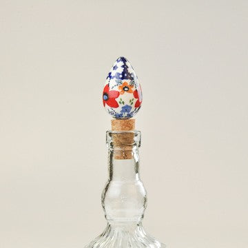 BOTTLE STOPPER TEARDROP SCARLET BLOSSOMS