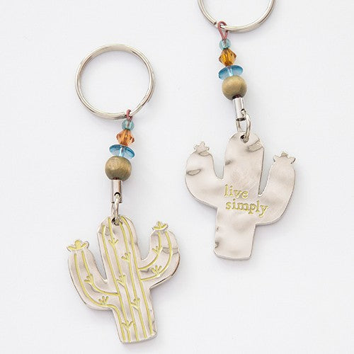 KEYCHAIN TOKEN CACTUS LIVE SIMPLY