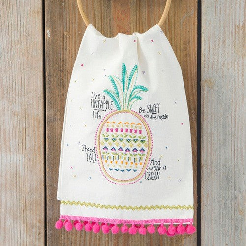 TEA TOWEL LINEN PINEAPPLE LIFE