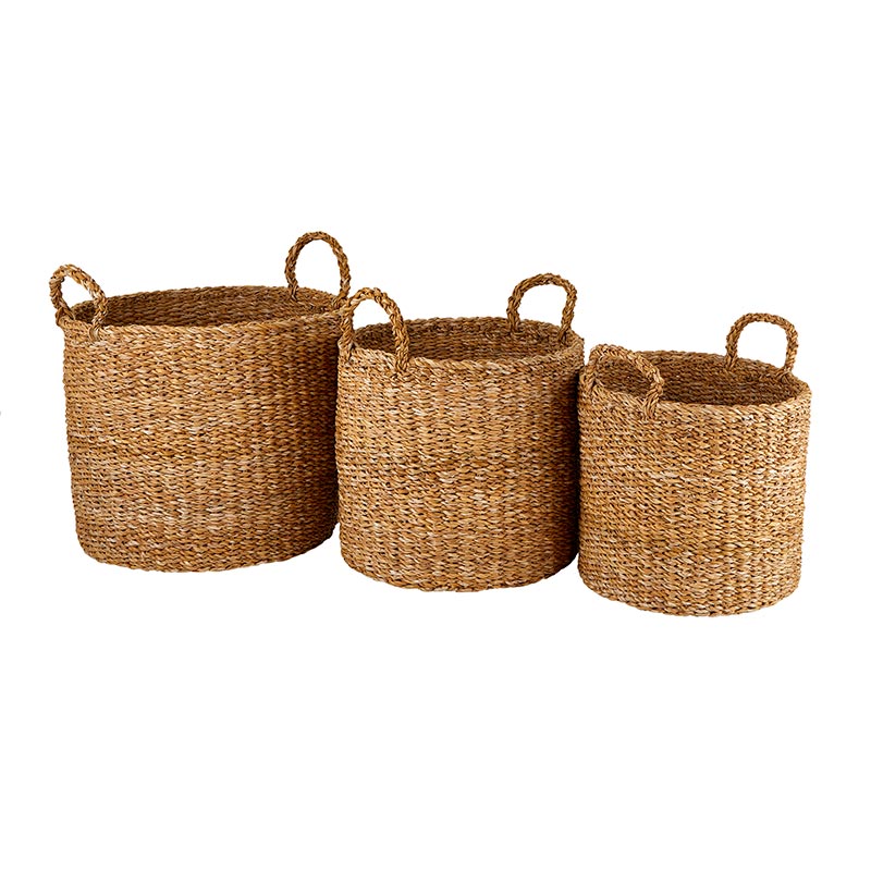 Seagrass Basket Set - Round Cylinder