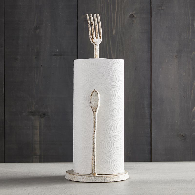 Paper Towel Holder - Cast Iron - Fork/Spoon