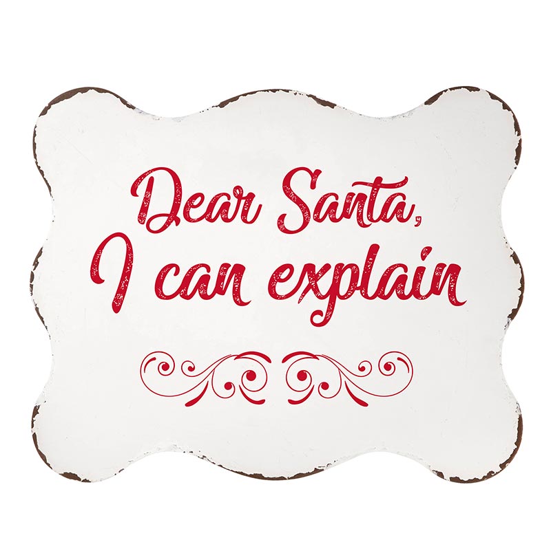 Metal Sign - Dear Santa - Holiday