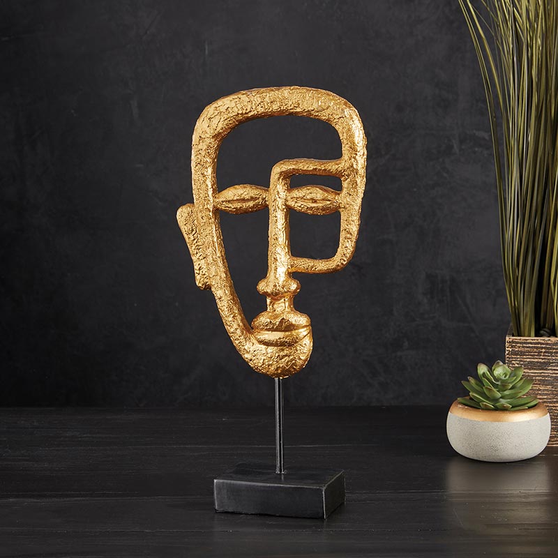 Gold Face Statue