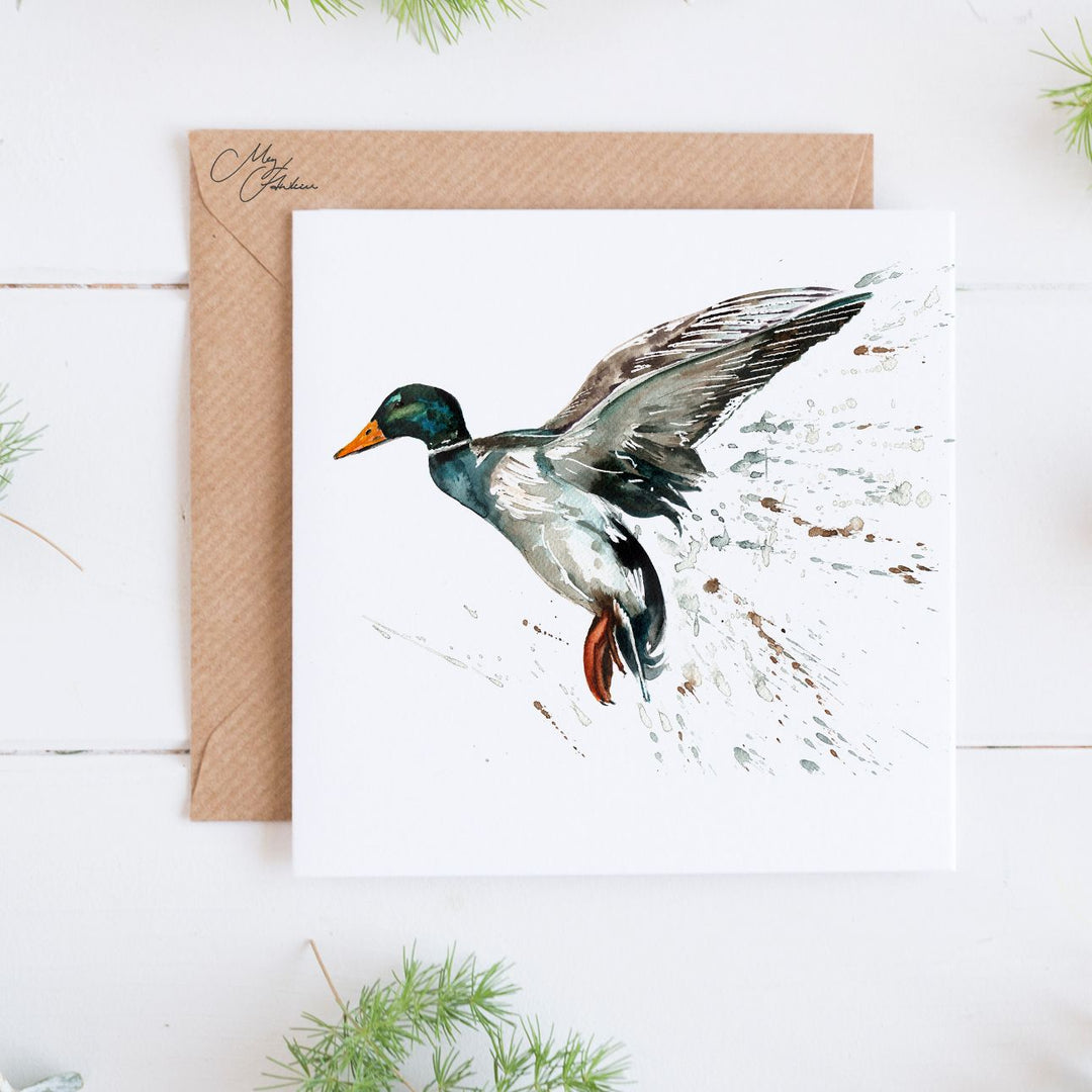 Flying Mallard Greeting Card
