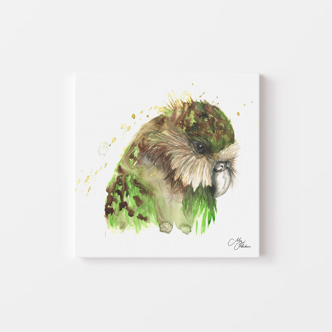 Kakapo Watercolour Canvas