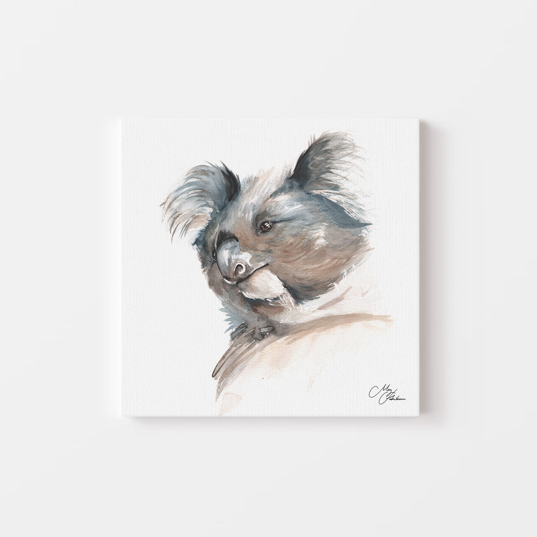 Koala Face Watercolour Canvas