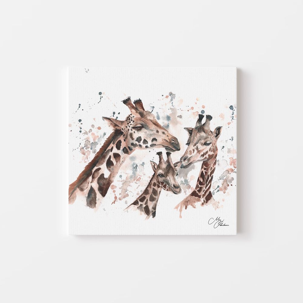Giraffe Watercolour Canvas