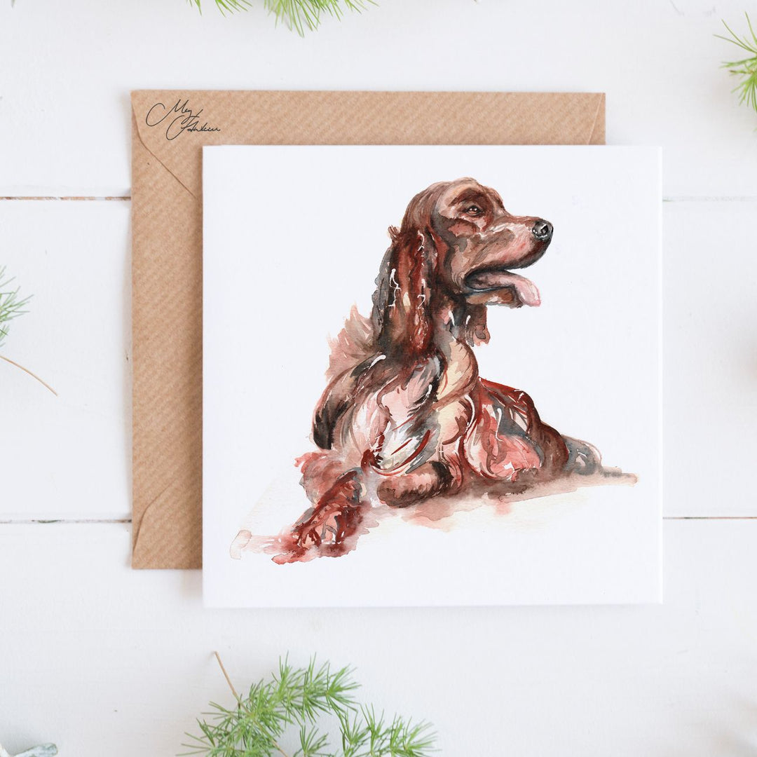 Irish Red Setter Greeting Card