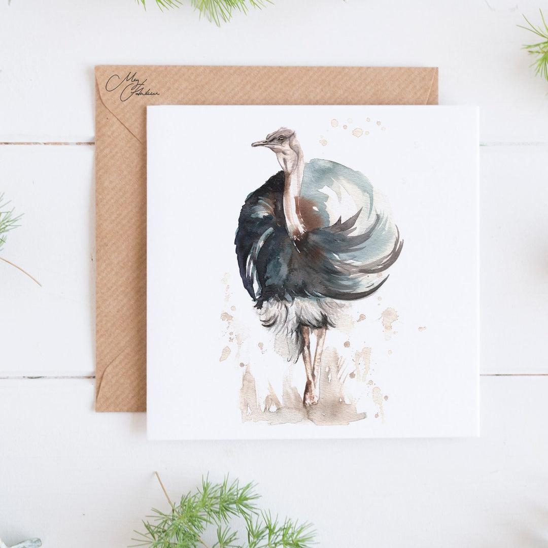 Ostrich Greeting Card