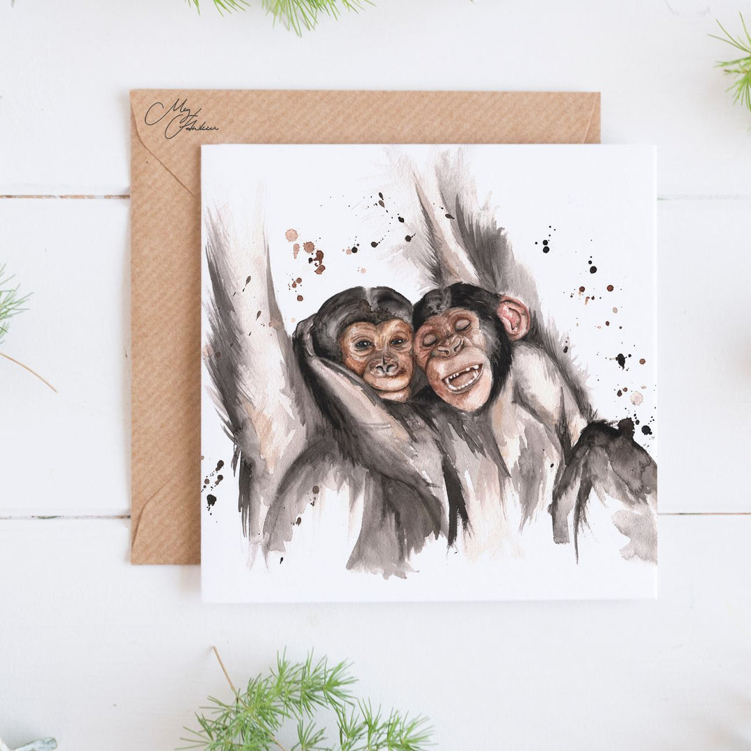 Chimps Greeting Card