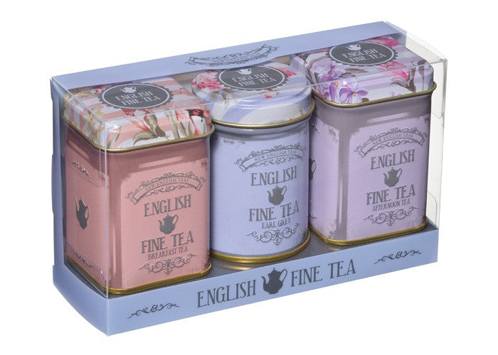 TEA ENGLISH FINE TEAS TIN GIFT SET 3
