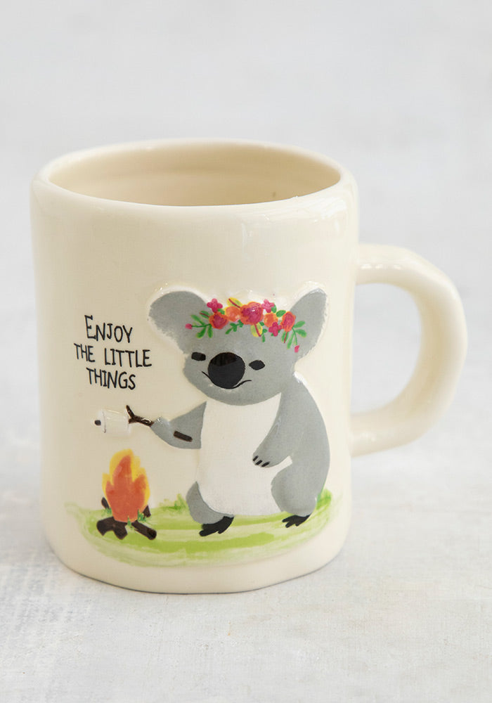 MUG EMBOSSED CAMP FIRE KOALA