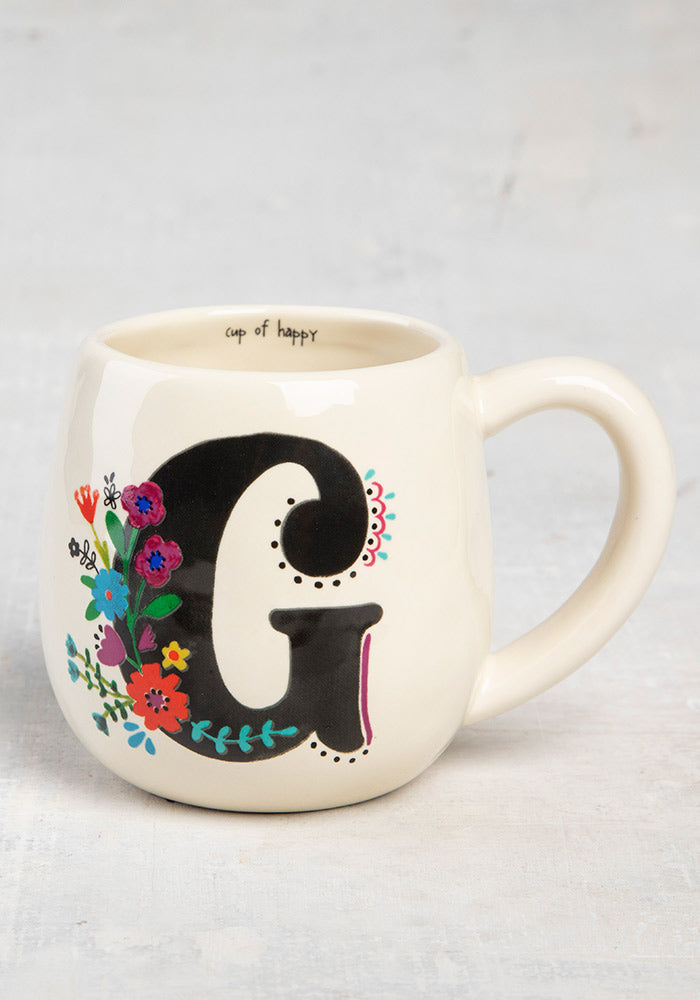 INITIAL MUG FLORAL G