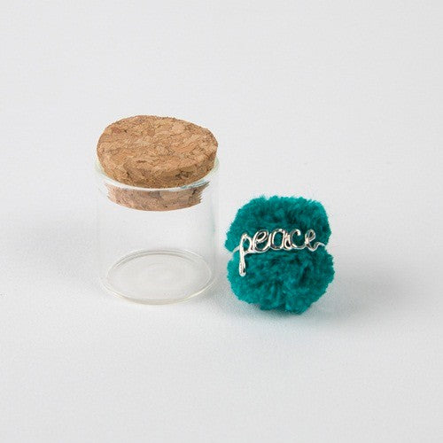 WIRE RING IN JAR PEACE TURQUOISE
