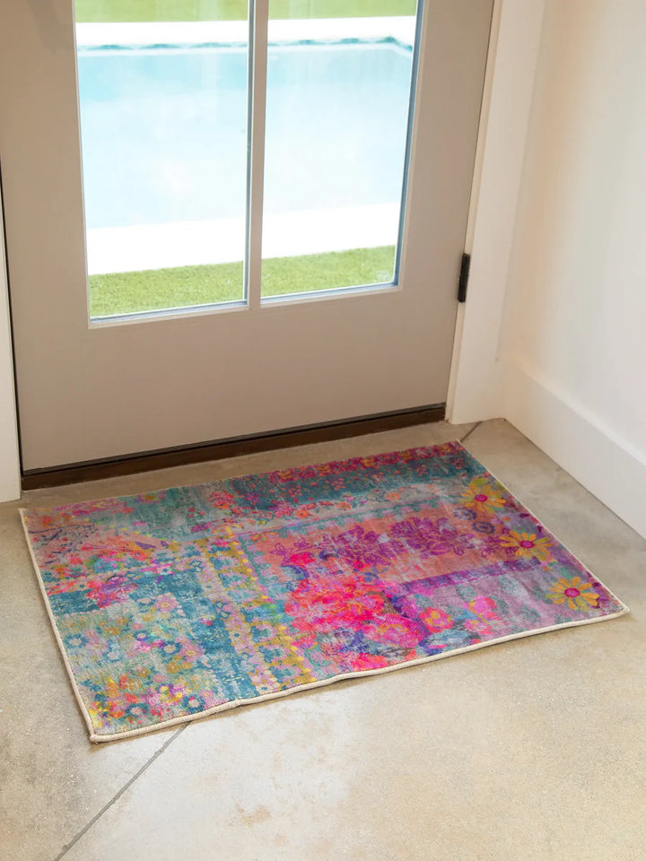 Chenille Rug - Rainbow Bandana