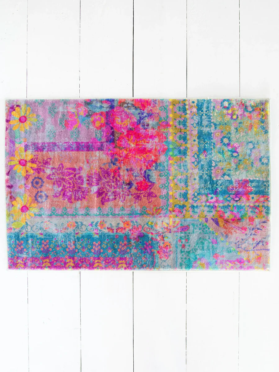 Chenille Rug - Rainbow Bandana