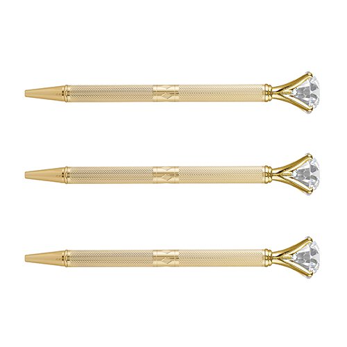 Gem Pen Etched Gold