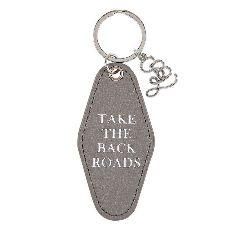 Face to Face Leather Motel Key Tag - Take the Back Roads