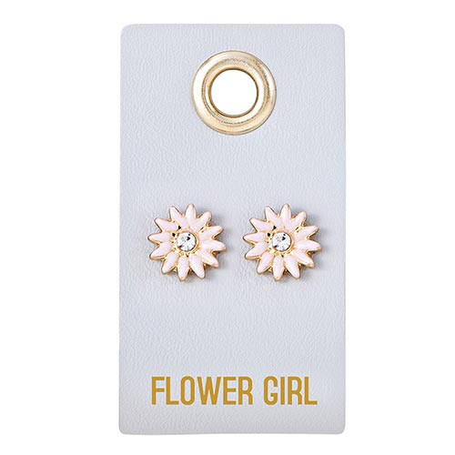 Stud Earrings Love Wedding - Flower Girl