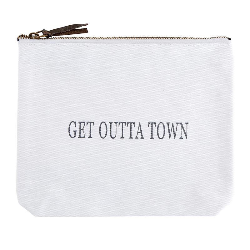 Canvas Zip Pouch - Get Outta Town