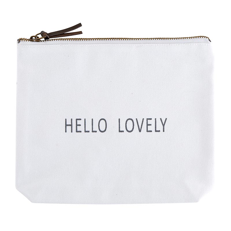 Canvas Zip Pouch - Hello Lovely