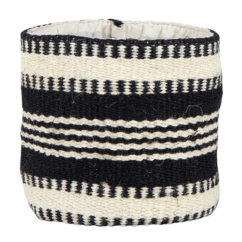 Jute Bag - Blech+Black Strpd Mini