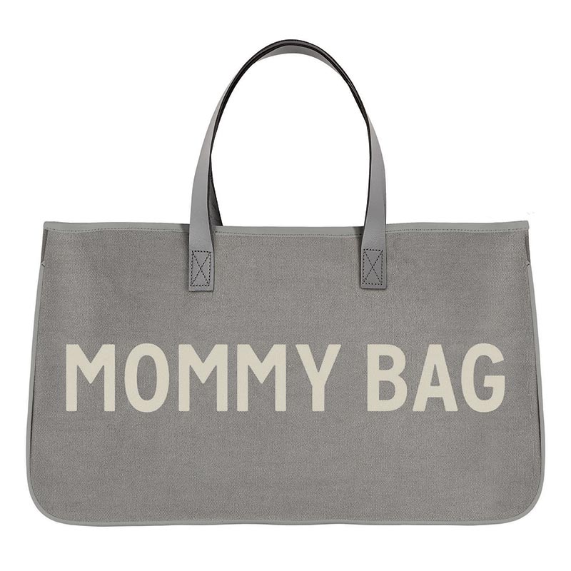 Canvas Tote Grey -Mommy Bag
