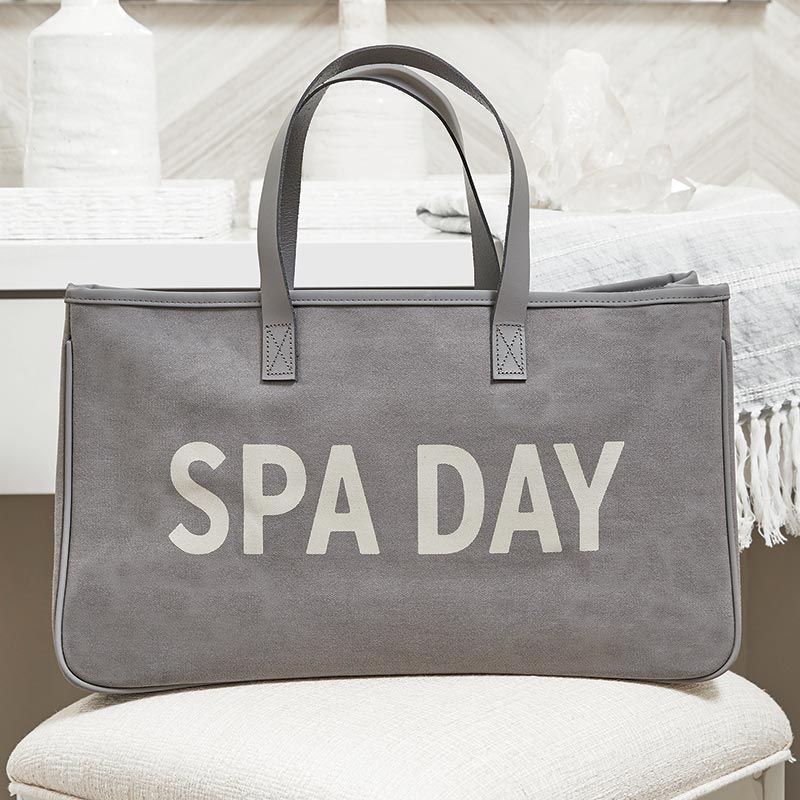 Canvas Tote Grey -Spa Day