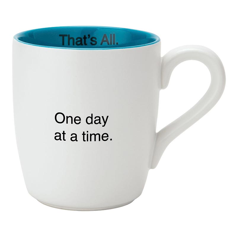 TA Blue Mug - One Day At A Time