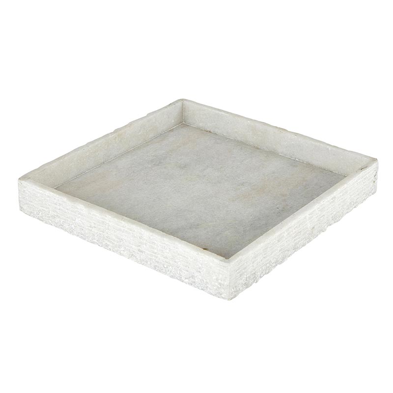 Square Marble Tray w/sides