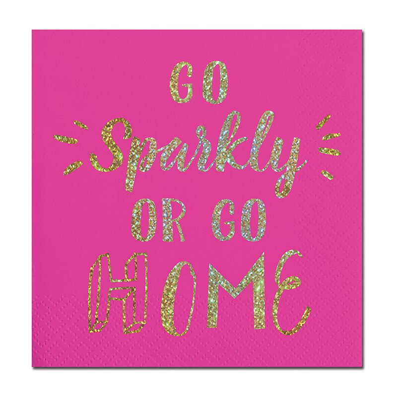 Beverage Napkins - Go Sparkly Or Go Home