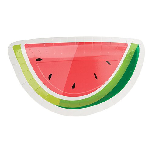 Shaped Paper Plates - Watermelon