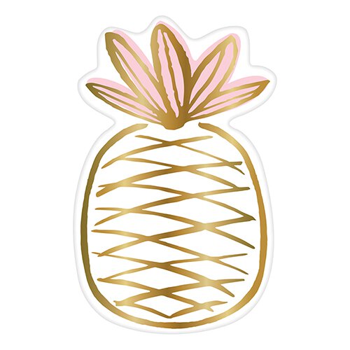 Shaped Paper Plates - Gold Pineapple