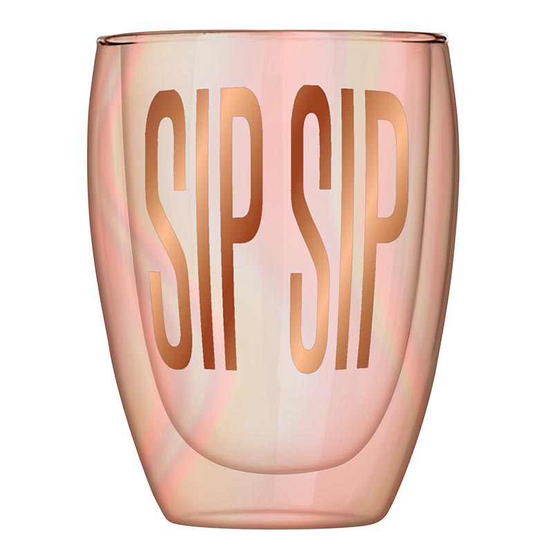 DBL Wall Stemless Glasses - Sip Sip