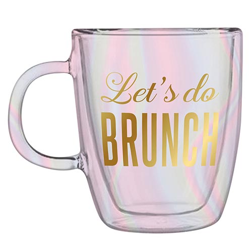 DBL Wall Glass Mug - Lets Do Brunch