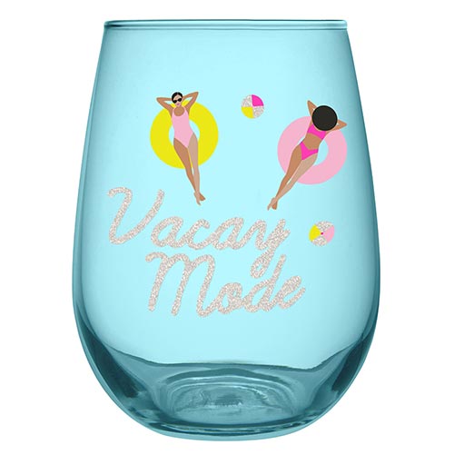Stemless Wine Glass - Vacay Mode