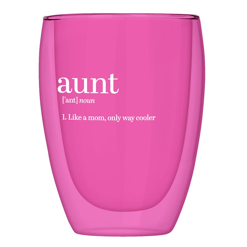 DBL-W Stemless Glass - Aunt