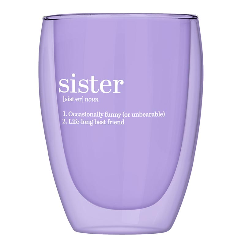DBL-W Stemless Glass - Sister