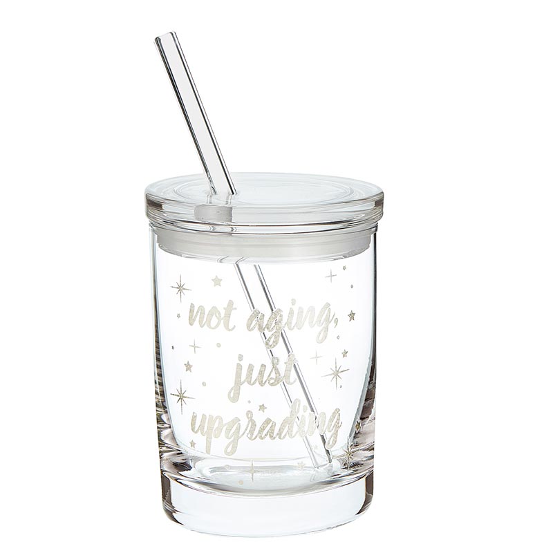 Glass DOF w/Lid & Straw - Not Aging Just Upgrading