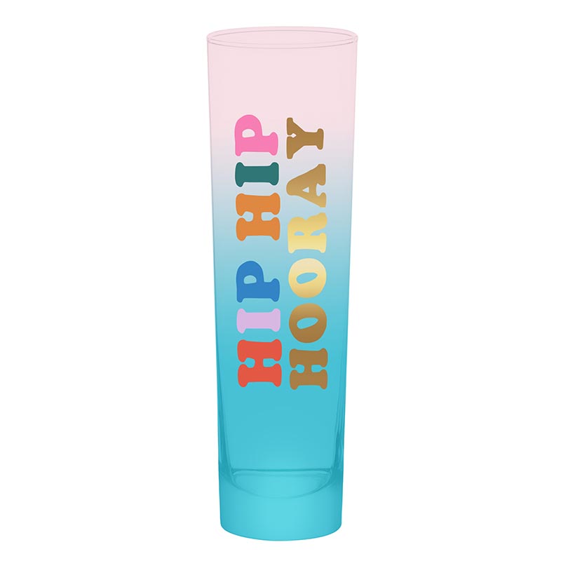 Flat Champagne Glass - Hip Hip Hooray