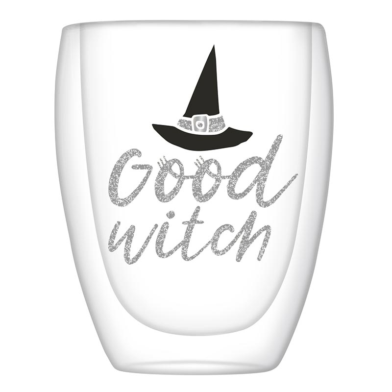 Dbl-W Stemless Glass -Good/Bad Witch