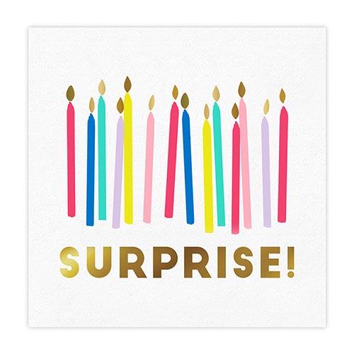 Beverage Napkins - Surprise