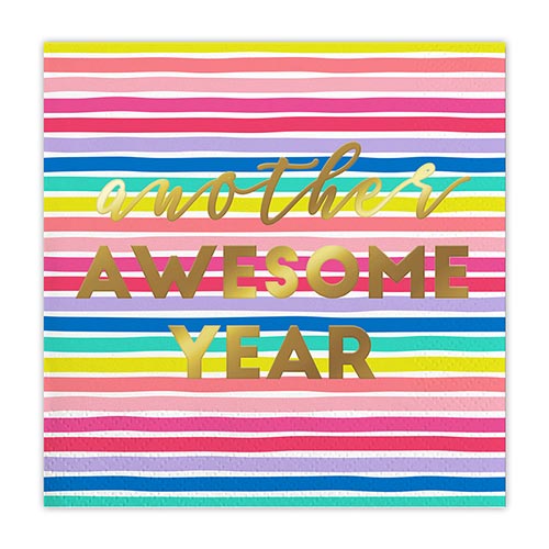 Foil Beverage Napkins - Another Awesome Year
